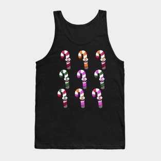 Cute Colorful Candy Canes Tank Top